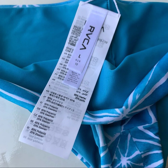 RVCA  PAINTED CHEEKY REVERSIBLE BIKINI BOTTOM size L - Picture 5 of 8